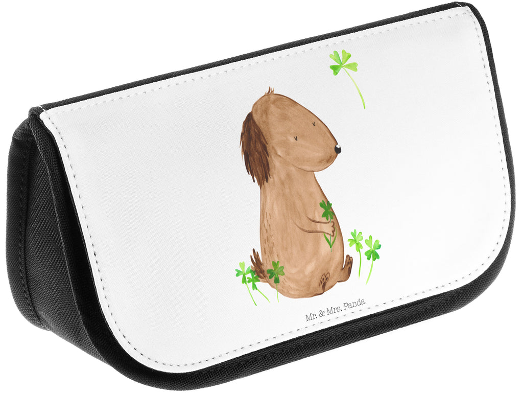 Kosmetiktasche Hund Kleeblatt Kosmetikbeutel, Kulturtasche, Kulturbeutel, Schminktasche, Make-Up Tasche, Hund, Hundemotiv, Haustier, Hunderasse, Tierliebhaber, Hundebesitzer, Sprüche, Kleeblatt, Glück, Tagträume, Motivation, Neuanfang, Geschenk, Glücksbringer, Selbstliebe, Achtsamkeit