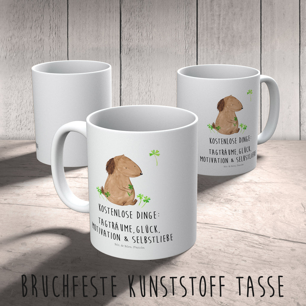 Kindertasse Hund Kleeblatt Kunststoff Tasse, Kindergarten, Tasse, Trinkbecher, Camping Becher, Kaffeetasse, Kunststoffbecher, Kindergartenbecher, Outdoorgeschirr, Kunststoffgeschirr, Reisebecher, Reisetasse, Kinderbecher, Hund, Hundemotiv, Haustier, Hunderasse, Tierliebhaber, Hundebesitzer, Sprüche, Kleeblatt, Glück, Tagträume, Motivation, Neuanfang, Geschenk, Glücksbringer, Selbstliebe, Achtsamkeit