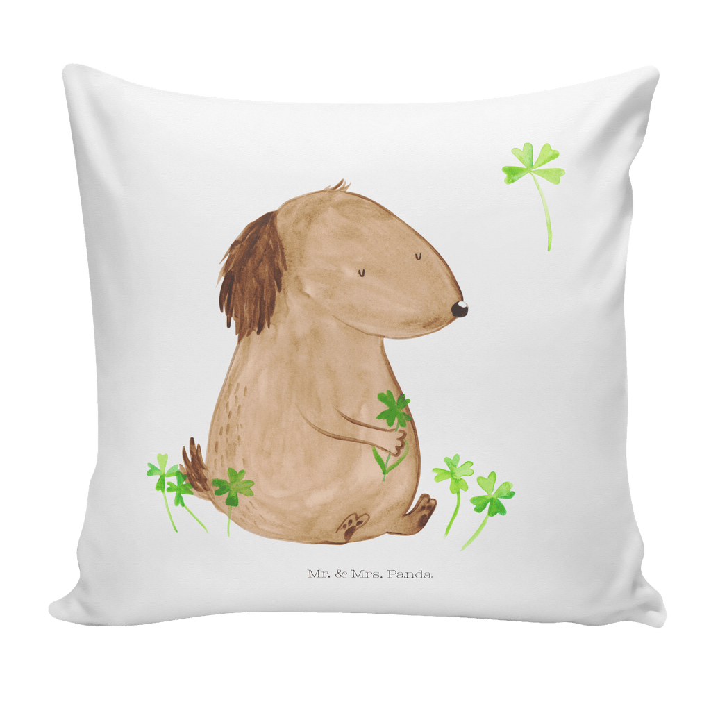 40x40 Kissen Hund Kleeblatt Kissenhülle, Kopfkissen, Sofakissen, Dekokissen, Motivkissen, Hund, Hundemotiv, Haustier, Hunderasse, Tierliebhaber, Hundebesitzer, Sprüche, Kleeblatt, Glück, Tagträume, Motivation, Neuanfang, Geschenk, Glücksbringer, Selbstliebe, Achtsamkeit