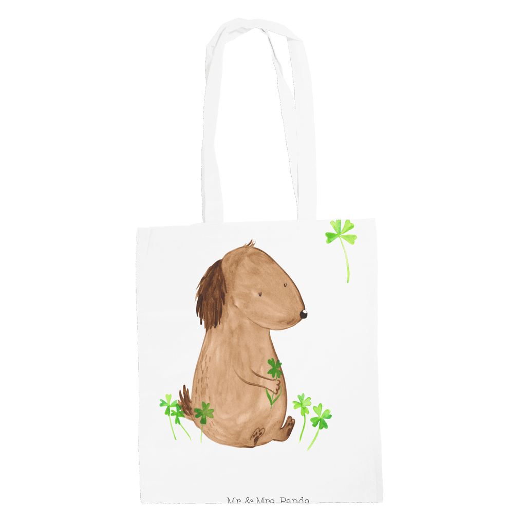 Tragetasche Hund Kleeblatt Beuteltasche, Beutel, Einkaufstasche, Jutebeutel, Stoffbeutel, Hund, Hundemotiv, Haustier, Hunderasse, Tierliebhaber, Hundebesitzer, Sprüche, Kleeblatt, Glück, Tagträume, Motivation, Neuanfang, Geschenk, Glücksbringer, Selbstliebe, Achtsamkeit