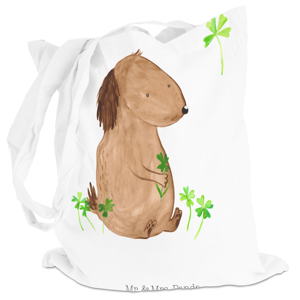 Tragetasche Hund Kleeblatt Beuteltasche, Beutel, Einkaufstasche, Jutebeutel, Stoffbeutel, Hund, Hundemotiv, Haustier, Hunderasse, Tierliebhaber, Hundebesitzer, Sprüche, Kleeblatt, Glück, Tagträume, Motivation, Neuanfang, Geschenk, Glücksbringer, Selbstliebe, Achtsamkeit