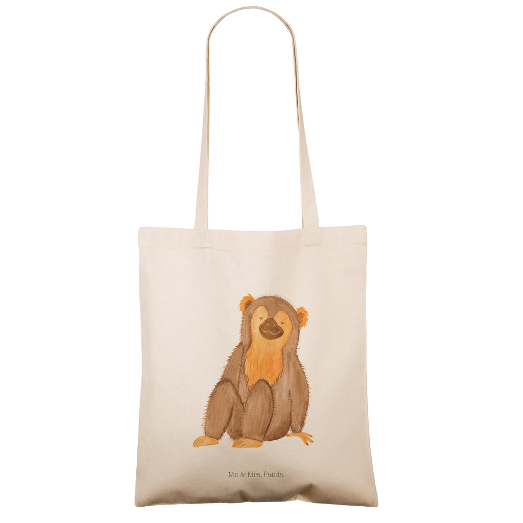 Tragetasche Affe Beuteltasche, Beutel, Einkaufstasche, Jutebeutel, Stoffbeutel, Afrika, Wildtiere, Affe, Äffchen, Affen, Selbstliebe, Respekt, Motivation, Selbstachtung, Liebe, Selbstbewusstsein, Selfcare
