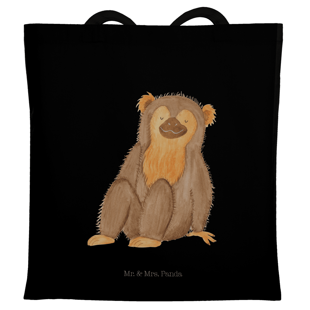 Tragetasche Affe Beuteltasche, Beutel, Einkaufstasche, Jutebeutel, Stoffbeutel, Afrika, Wildtiere, Affe, Äffchen, Affen, Selbstliebe, Respekt, Motivation, Selbstachtung, Liebe, Selbstbewusstsein, Selfcare