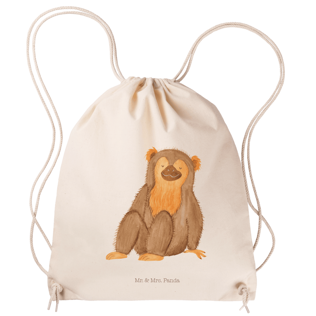 Sportbeutel Affe Turnbeutel, Beutel, Sporttasche, Tasche, Stoffbeutel, Afrika, Wildtiere, Affe, Äffchen, Affen, Selbstliebe, Respekt, Motivation, Selbstachtung, Liebe, Selbstbewusstsein, Selfcare