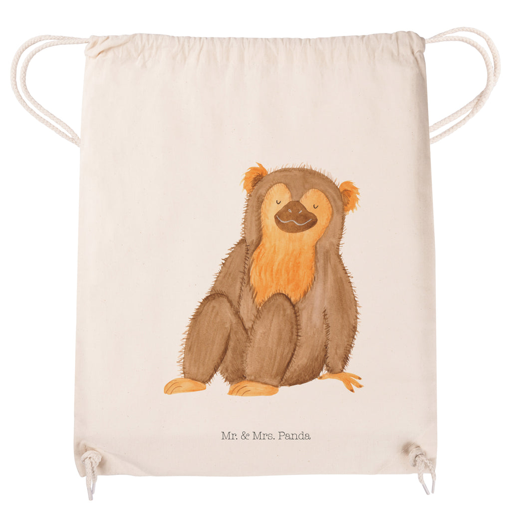 Sportbeutel Affe Turnbeutel, Beutel, Sporttasche, Tasche, Stoffbeutel, Afrika, Wildtiere, Affe, Äffchen, Affen, Selbstliebe, Respekt, Motivation, Selbstachtung, Liebe, Selbstbewusstsein, Selfcare