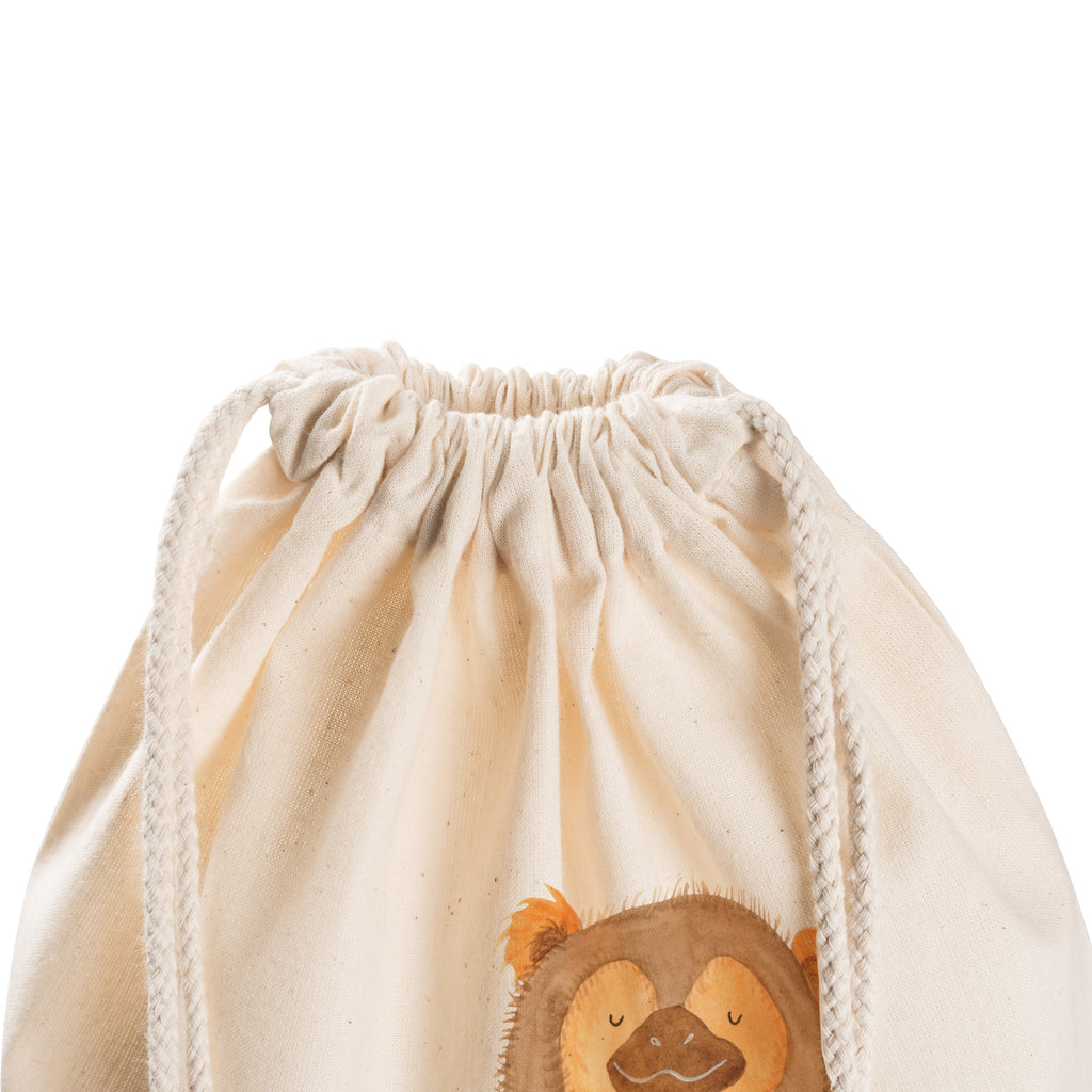 Sportbeutel Affe Turnbeutel, Beutel, Sporttasche, Tasche, Stoffbeutel, Afrika, Wildtiere, Affe, Äffchen, Affen, Selbstliebe, Respekt, Motivation, Selbstachtung, Liebe, Selbstbewusstsein, Selfcare