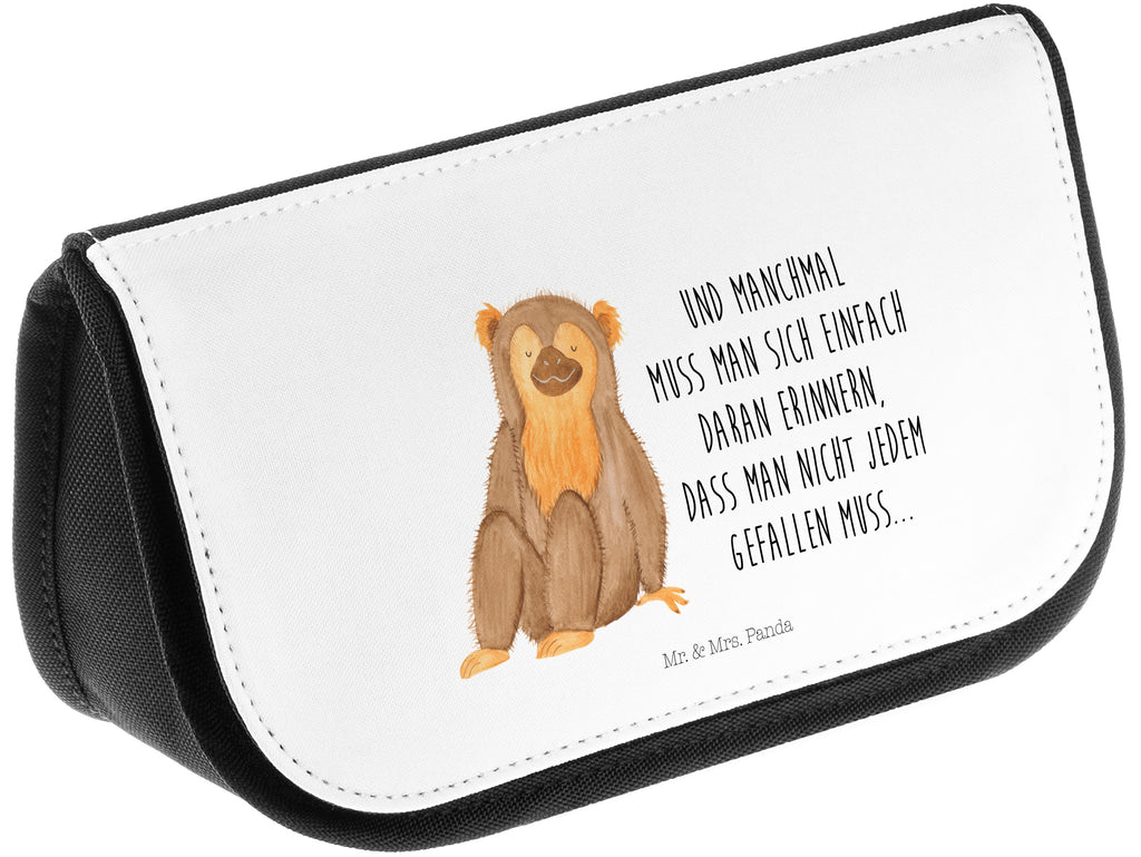 Kosmetiktasche Affe Kosmetikbeutel, Kulturtasche, Kulturbeutel, Schminktasche, Make-Up Tasche, Afrika, Wildtiere, Affe, Äffchen, Affen, Selbstliebe, Respekt, Motivation, Selbstachtung, Liebe, Selbstbewusstsein, Selfcare