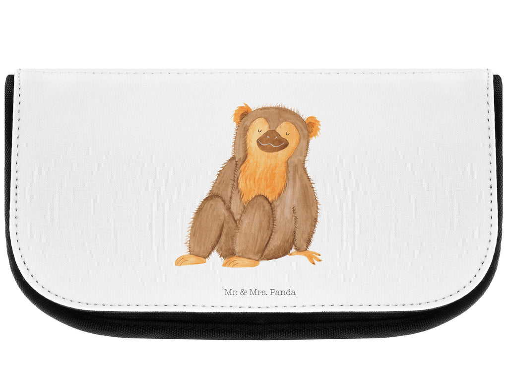 Kosmetiktasche Affe Kosmetikbeutel, Kulturtasche, Kulturbeutel, Schminktasche, Make-Up Tasche, Afrika, Wildtiere, Affe, Äffchen, Affen, Selbstliebe, Respekt, Motivation, Selbstachtung, Liebe, Selbstbewusstsein, Selfcare