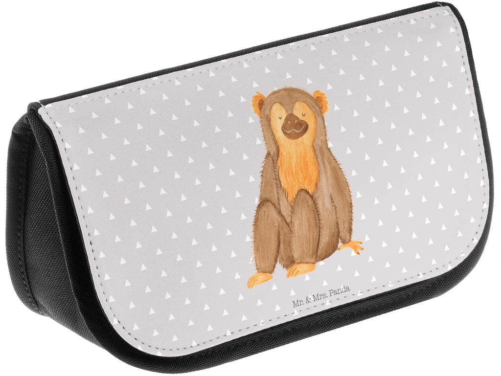 Kosmetiktasche Affe Kosmetikbeutel, Kulturtasche, Kulturbeutel, Schminktasche, Make-Up Tasche, Afrika, Wildtiere, Affe, Äffchen, Affen, Selbstliebe, Respekt, Motivation, Selbstachtung, Liebe, Selbstbewusstsein, Selfcare