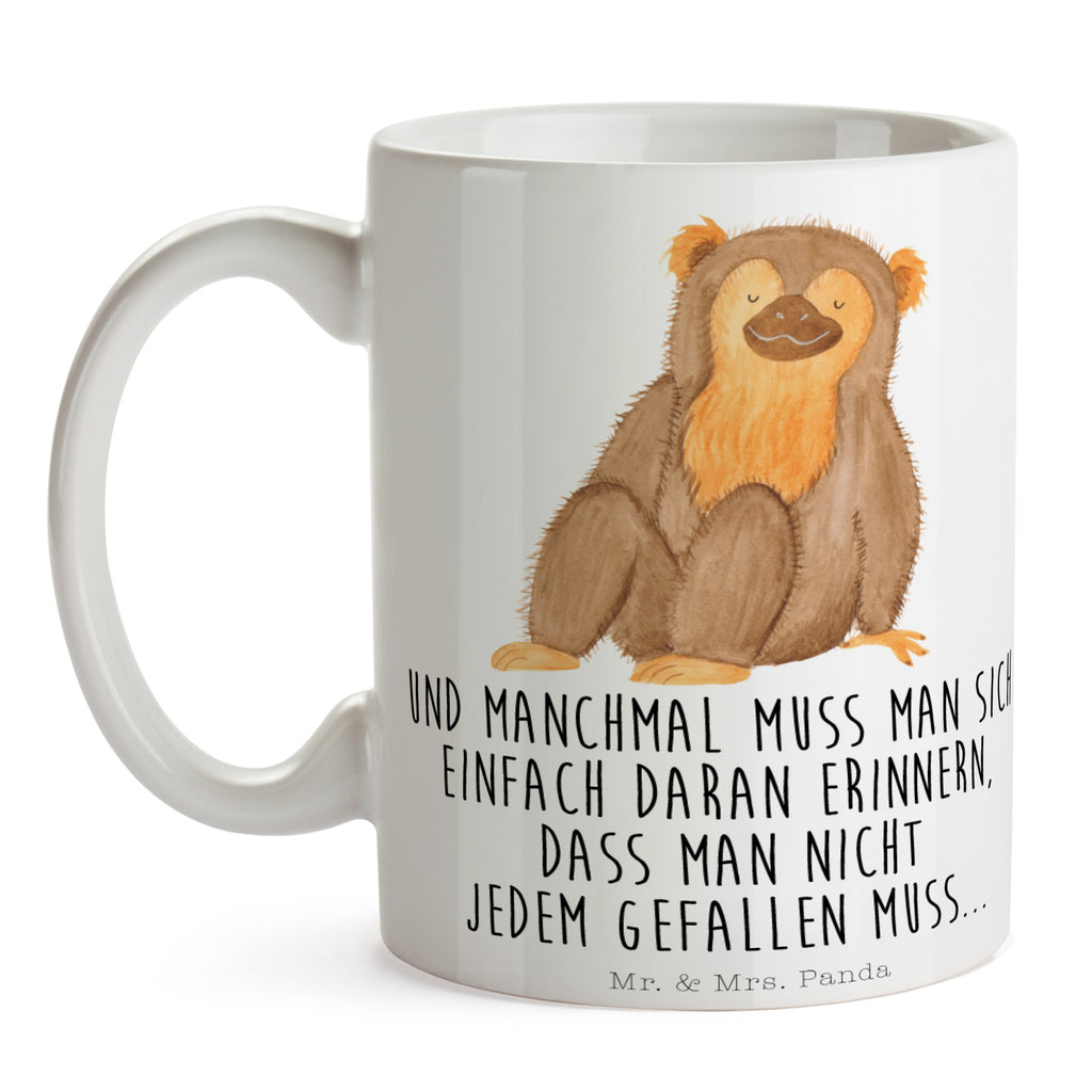 Tasse Affe Affe, Äffchen, Affen, Selbstliebe, Respekt, Motivation, Selbstachtung, Liebe, Selbstbewusstsein, Selfcare	 Becher, Kaffeetasse, Kaffeebecher, Tee, Frühstück, Büro  Afrika, Wildtiere