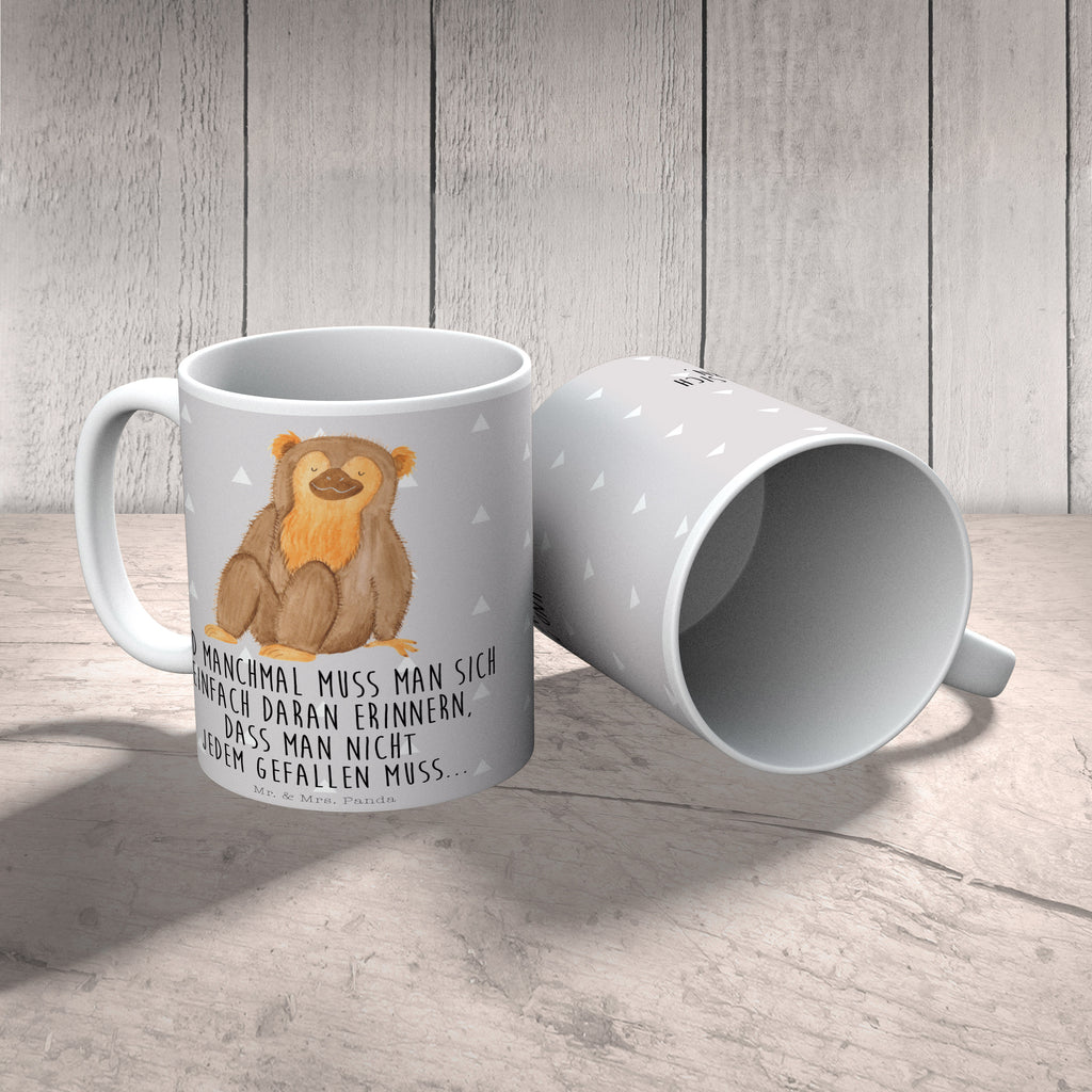 Tasse Affe Affe, Äffchen, Affen, Selbstliebe, Respekt, Motivation, Selbstachtung, Liebe, Selbstbewusstsein, Selfcare	 Becher, Kaffeetasse, Kaffeebecher, Tee, Frühstück, Büro  Afrika, Wildtiere