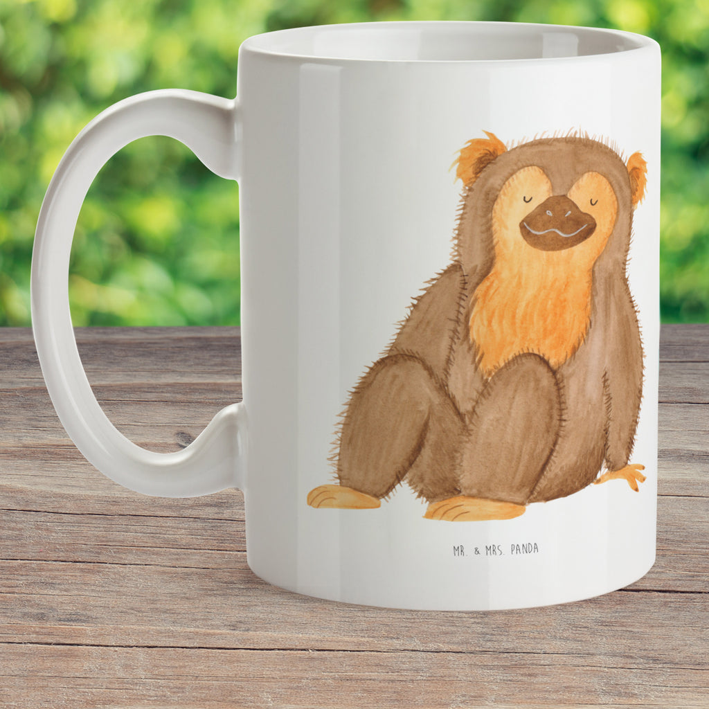Kindertasse Affe Kunststoff Tasse, Kindergarten, Tasse, Trinkbecher, Camping Becher, Kaffeetasse, Kunststoffbecher, Kindergartenbecher, Outdoorgeschirr, Kunststoffgeschirr, Reisebecher, Reisetasse, Kinderbecher, Afrika, Wildtiere, Affe, Äffchen, Affen, Selbstliebe, Respekt, Motivation, Selbstachtung, Liebe, Selbstbewusstsein, Selfcare