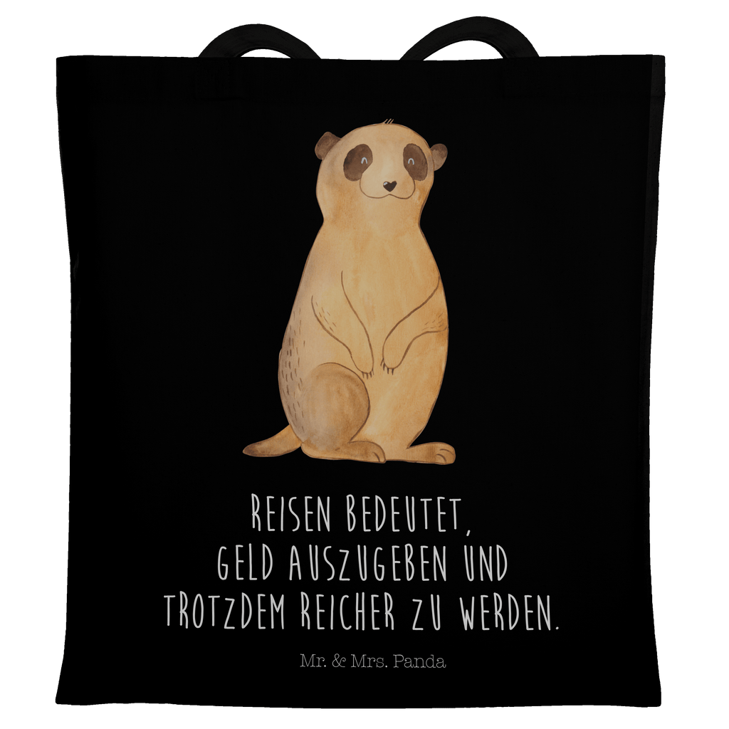 Tragetasche Erdmännchen Beuteltasche, Beutel, Einkaufstasche, Jutebeutel, Stoffbeutel, Afrika, Wildtiere, Erdmännchen, Reisen, Spruch, Weltreise, Afrikareise, Roadtrip, Traveling