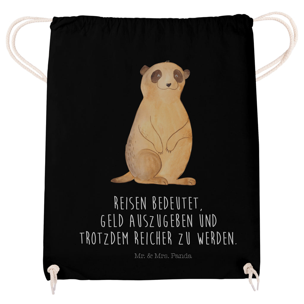 Sportbeutel Erdmännchen Turnbeutel, Beutel, Sporttasche, Tasche, Stoffbeutel, Afrika, Wildtiere, Erdmännchen, Reisen, Spruch, Weltreise, Afrikareise, Roadtrip, Traveling