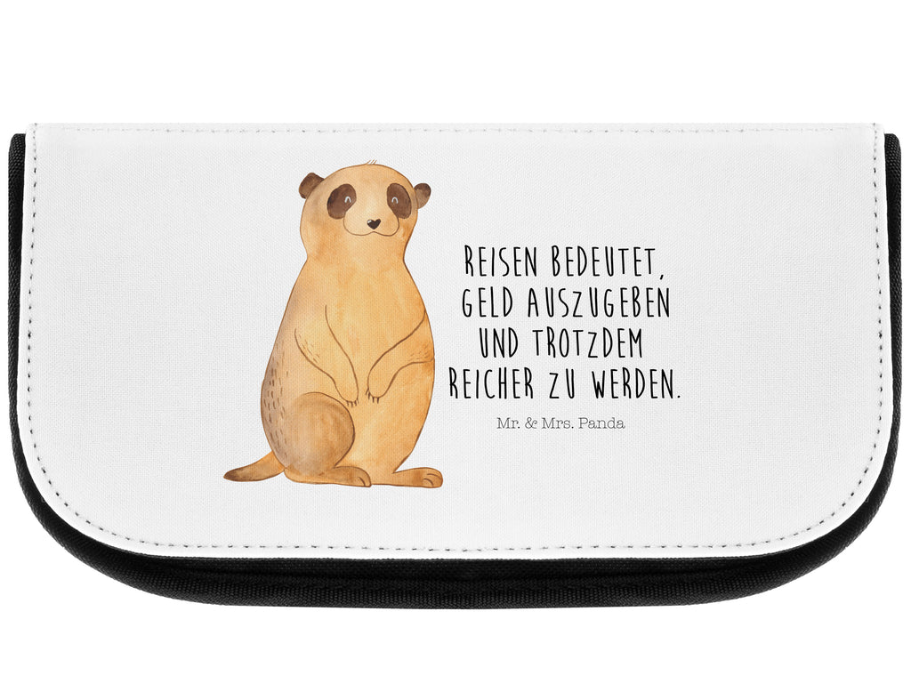 Kosmetiktasche Erdmännchen Kosmetikbeutel, Kulturtasche, Kulturbeutel, Schminktasche, Make-Up Tasche, Afrika, Wildtiere, Erdmännchen, Reisen, Spruch, Weltreise, Afrikareise, Roadtrip, Traveling