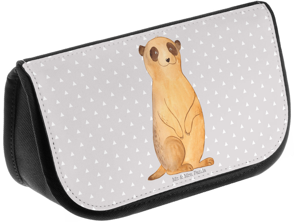 Kosmetiktasche Erdmännchen Kosmetikbeutel, Kulturtasche, Kulturbeutel, Schminktasche, Make-Up Tasche, Afrika, Wildtiere, Erdmännchen, Reisen, Spruch, Weltreise, Afrikareise, Roadtrip, Traveling