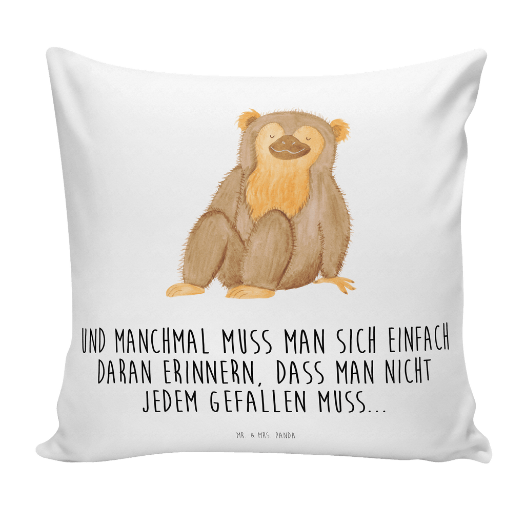 40x40 Kissen Affe Kissenhülle, Kopfkissen, Sofakissen, Dekokissen, Motivkissen, Afrika, Wildtiere, Affe, Äffchen, Affen, Selbstliebe, Respekt, Motivation, Selbstachtung, Liebe, Selbstbewusstsein, Selfcare