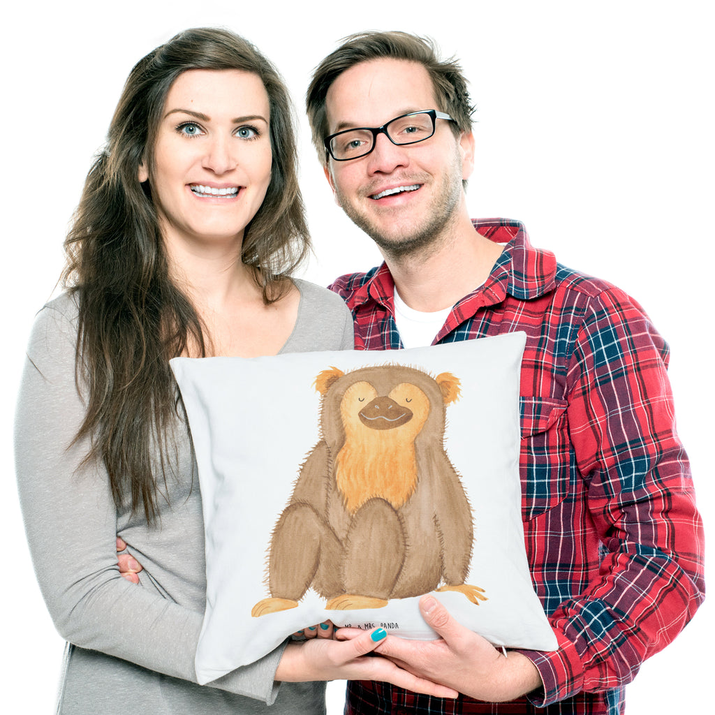 40x40 Kissen Affe Kissenhülle, Kopfkissen, Sofakissen, Dekokissen, Motivkissen, Afrika, Wildtiere, Affe, Äffchen, Affen, Selbstliebe, Respekt, Motivation, Selbstachtung, Liebe, Selbstbewusstsein, Selfcare
