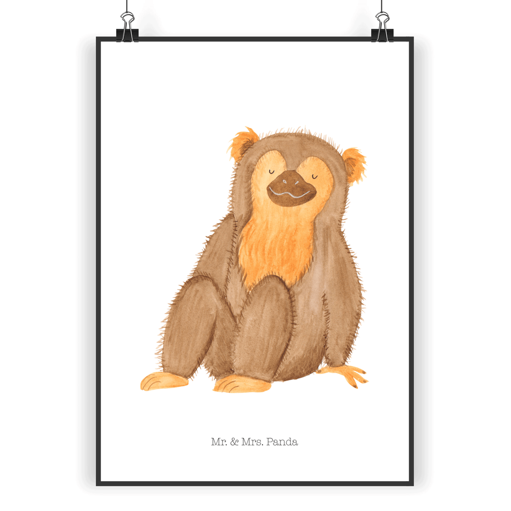 Poster Affe Poster, Wandposter, Bild, Wanddeko, Küchenposter, Kinderposter, Wanddeko Bild, Raumdekoration, Wanddekoration, Handgemaltes Poster, Mr. & Mrs. Panda Poster, Designposter, Kunstdruck, Posterdruck, Afrika, Wildtiere, Affe, Äffchen, Affen, Selbstliebe, Respekt, Motivation, Selbstachtung, Liebe, Selbstbewusstsein, Selfcare