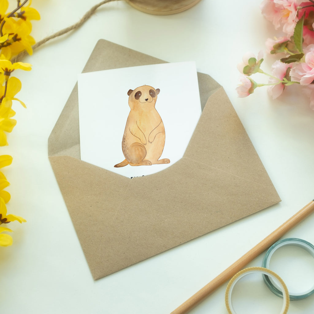 Grußkarte Erdmännchen Klappkarte, Einladungskarte, Glückwunschkarte, Hochzeitskarte, Geburtstagskarte, Karte, Afrika, Wildtiere, Erdmännchen, Reisen, Spruch, Weltreise, Afrikareise, Roadtrip, Traveling