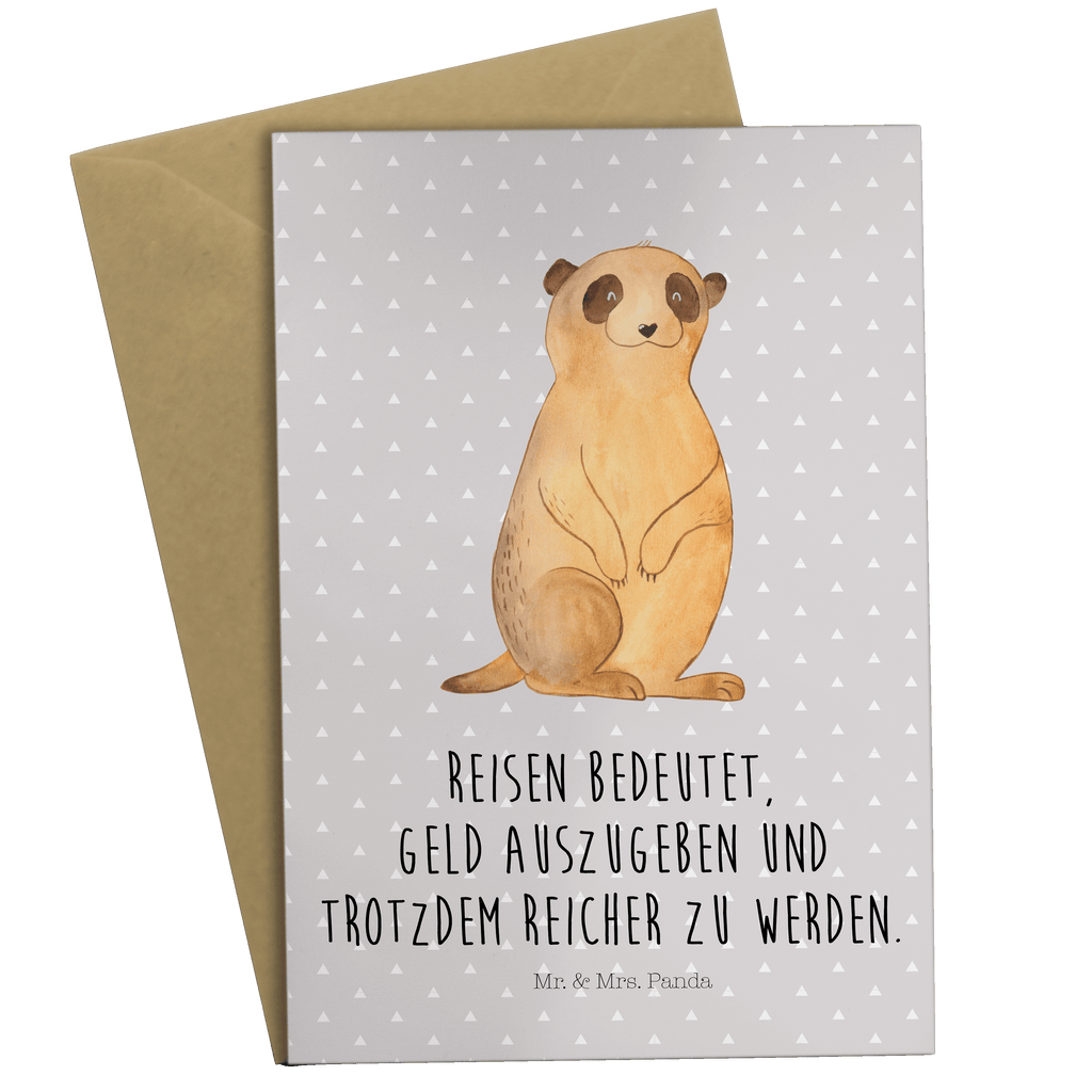 Grußkarte Erdmännchen Klappkarte, Einladungskarte, Glückwunschkarte, Hochzeitskarte, Geburtstagskarte, Karte, Afrika, Wildtiere, Erdmännchen, Reisen, Spruch, Weltreise, Afrikareise, Roadtrip, Traveling