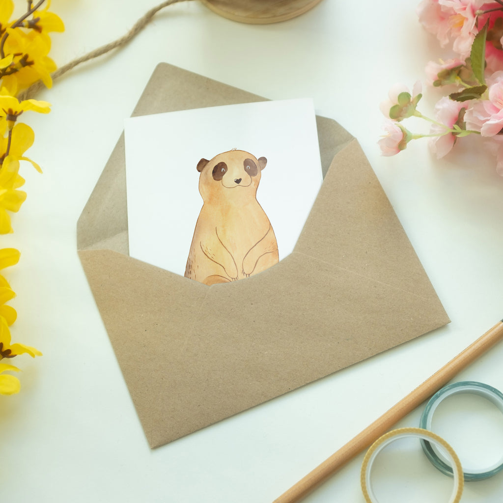 Grußkarte Erdmännchen Klappkarte, Einladungskarte, Glückwunschkarte, Hochzeitskarte, Geburtstagskarte, Karte, Afrika, Wildtiere, Erdmännchen, Reisen, Spruch, Weltreise, Afrikareise, Roadtrip, Traveling