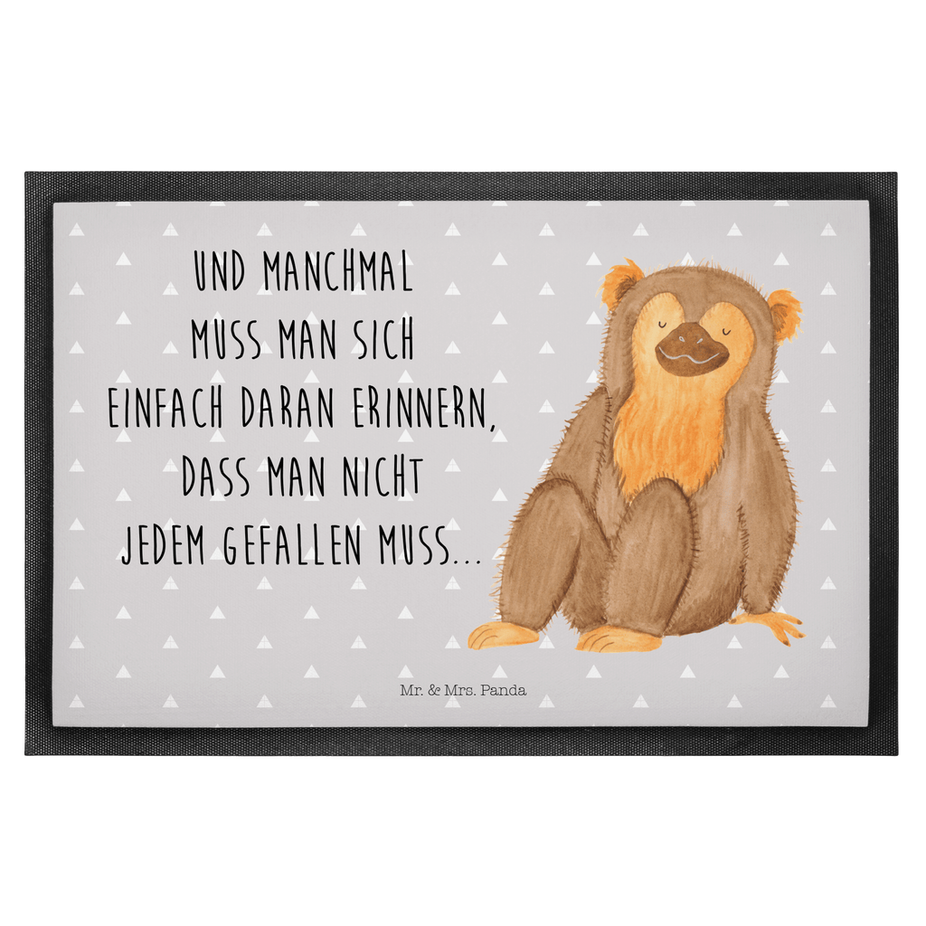 Fußmatte Affe Affe, Äffchen, Affen, Selbstliebe, Respekt, Motivation, Selbstachtung, Liebe, Selbstbewusstsein, Selfcare	 Türvorleger, Schmutzmatte, Fußabtreter, Matte, Schmutzfänger, Fußabstreifer, Schmutzfangmatte, Türmatte, Motivfußmatte,  Haustürmatte, Vorleger  Afrika, Wildtiere