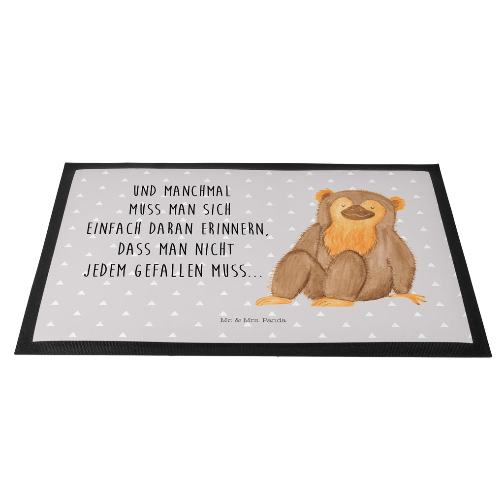 Fußmatte Affe Affe, Äffchen, Affen, Selbstliebe, Respekt, Motivation, Selbstachtung, Liebe, Selbstbewusstsein, Selfcare	 Türvorleger, Schmutzmatte, Fußabtreter, Matte, Schmutzfänger, Fußabstreifer, Schmutzfangmatte, Türmatte, Motivfußmatte,  Haustürmatte, Vorleger  Afrika, Wildtiere