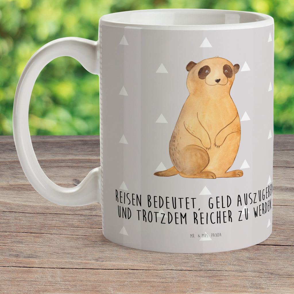 Kindertasse Erdmännchen Kunststoff Tasse, Kindergarten, Tasse, Trinkbecher, Camping Becher, Kaffeetasse, Kunststoffbecher, Kindergartenbecher, Outdoorgeschirr, Kunststoffgeschirr, Reisebecher, Reisetasse, Kinderbecher, Afrika, Wildtiere, Erdmännchen, Reisen, Spruch, Weltreise, Afrikareise, Roadtrip, Traveling