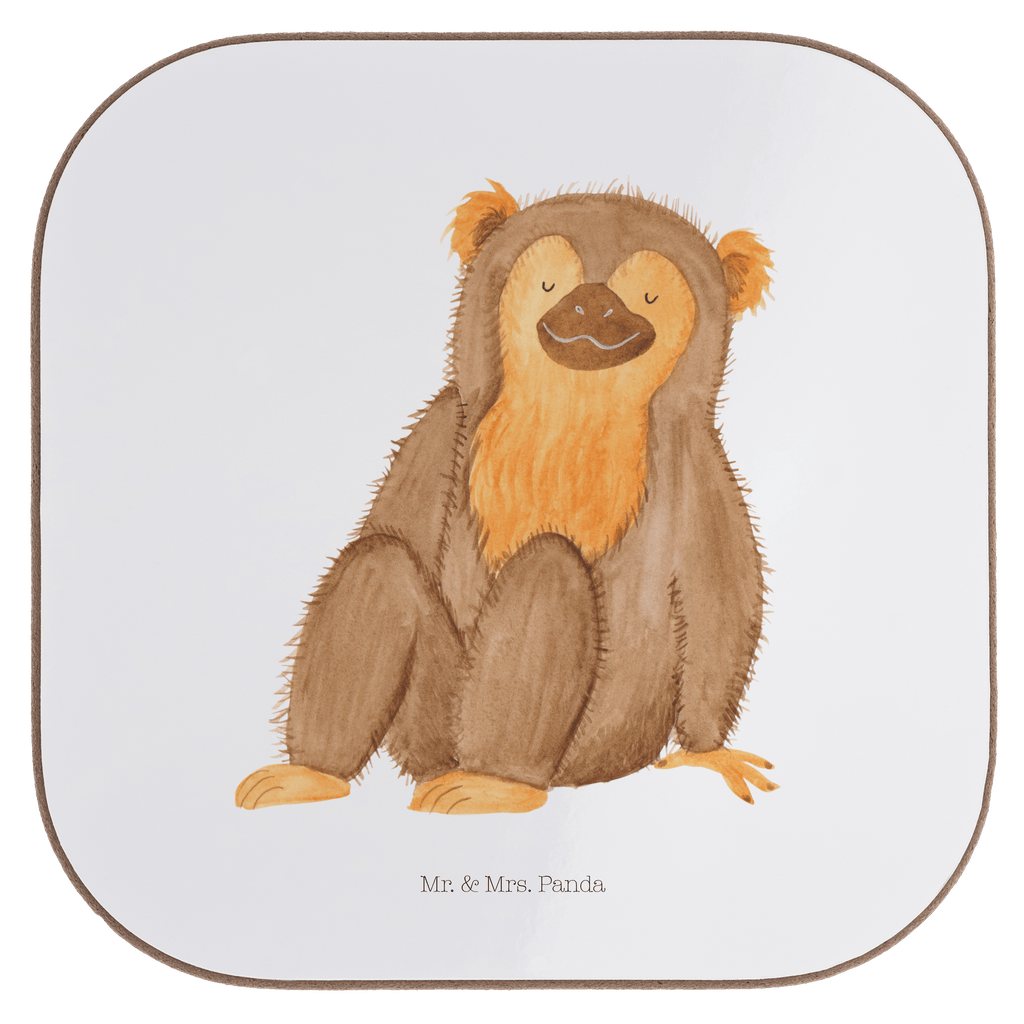 Quadratische Untersetzer Affe Bierdeckel, Glasuntersetzer, Untersetzer Gläser, Getränkeuntersetzer, Afrika, Wildtiere, Affe, Äffchen, Affen, Selbstliebe, Respekt, Motivation, Selbstachtung, Liebe, Selbstbewusstsein, Selfcare