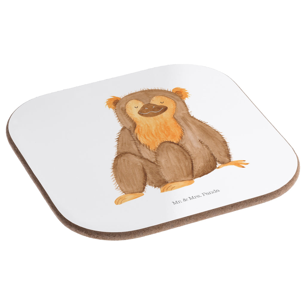 Quadratische Untersetzer Affe Bierdeckel, Glasuntersetzer, Untersetzer Gläser, Getränkeuntersetzer, Afrika, Wildtiere, Affe, Äffchen, Affen, Selbstliebe, Respekt, Motivation, Selbstachtung, Liebe, Selbstbewusstsein, Selfcare