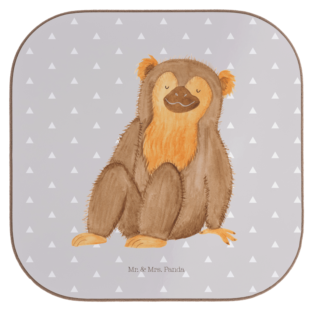 Quadratische Untersetzer Affe Bierdeckel, Glasuntersetzer, Untersetzer Gläser, Getränkeuntersetzer, Afrika, Wildtiere, Affe, Äffchen, Affen, Selbstliebe, Respekt, Motivation, Selbstachtung, Liebe, Selbstbewusstsein, Selfcare