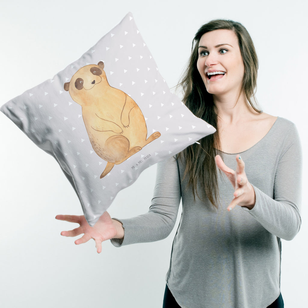 40x40 Kissen Erdmännchen Kissenhülle, Kopfkissen, Sofakissen, Dekokissen, Motivkissen, Afrika, Wildtiere, Erdmännchen, Reisen, Spruch, Weltreise, Afrikareise, Roadtrip, Traveling