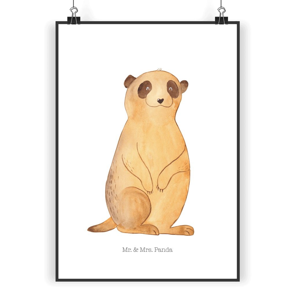 Poster Erdmännchen Poster, Wandposter, Bild, Wanddeko, Küchenposter, Kinderposter, Wanddeko Bild, Raumdekoration, Wanddekoration, Handgemaltes Poster, Mr. & Mrs. Panda Poster, Designposter, Kunstdruck, Posterdruck, Afrika, Wildtiere, Erdmännchen, Reisen, Spruch, Weltreise, Afrikareise, Roadtrip, Traveling
