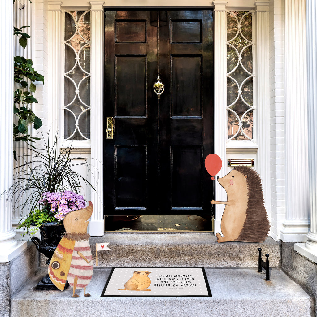 Fußmatte Erdmännchen Erdmännchen, Afrika, Reisen, Spruch, Weltreise, Afrikareise, Roadtrip, Traveling  Türvorleger, Schmutzmatte, Fußabtreter, Matte, Schmutzfänger, Fußabstreifer, Schmutzfangmatte, Türmatte, Motivfußmatte,  Haustürmatte, Vorleger  Afrika, Wildtiere