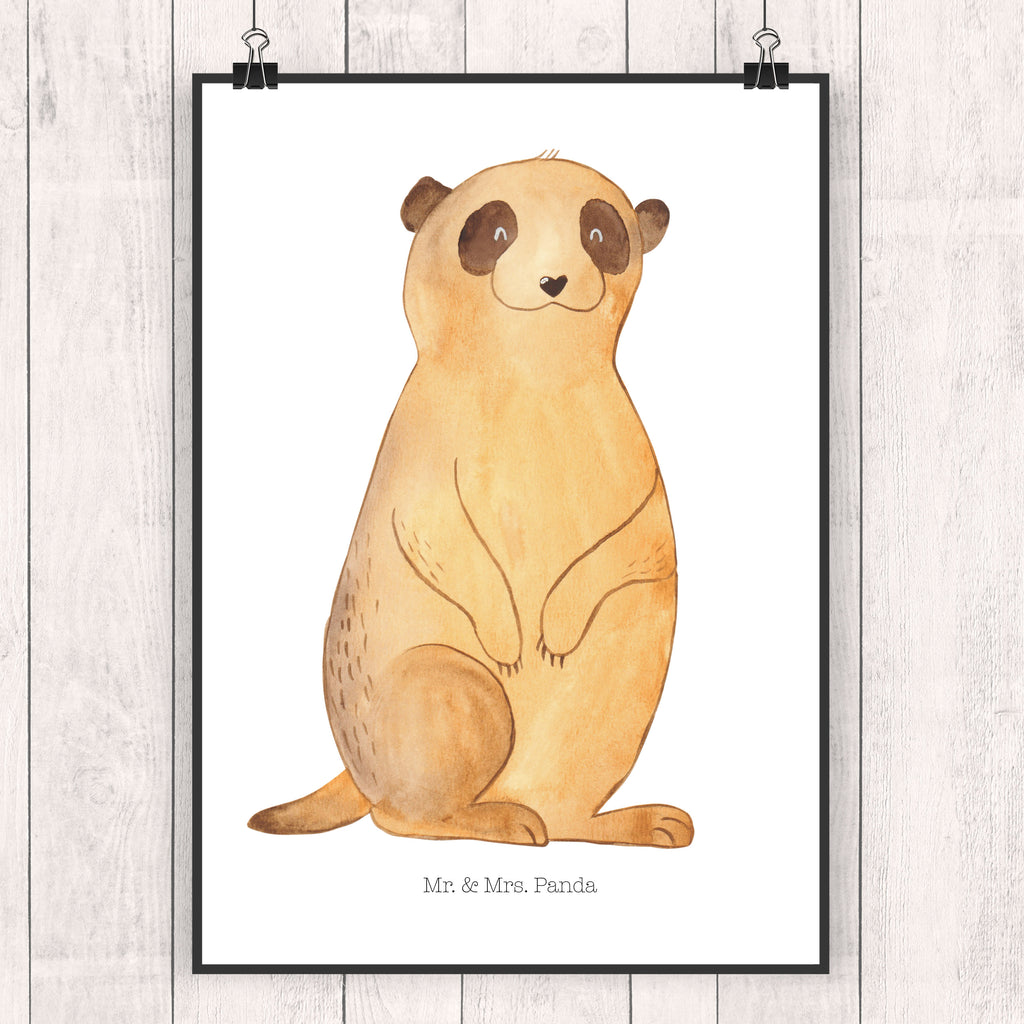 Poster Erdmännchen Poster, Wandposter, Bild, Wanddeko, Küchenposter, Kinderposter, Wanddeko Bild, Raumdekoration, Wanddekoration, Handgemaltes Poster, Mr. & Mrs. Panda Poster, Designposter, Kunstdruck, Posterdruck, Afrika, Wildtiere, Erdmännchen, Reisen, Spruch, Weltreise, Afrikareise, Roadtrip, Traveling