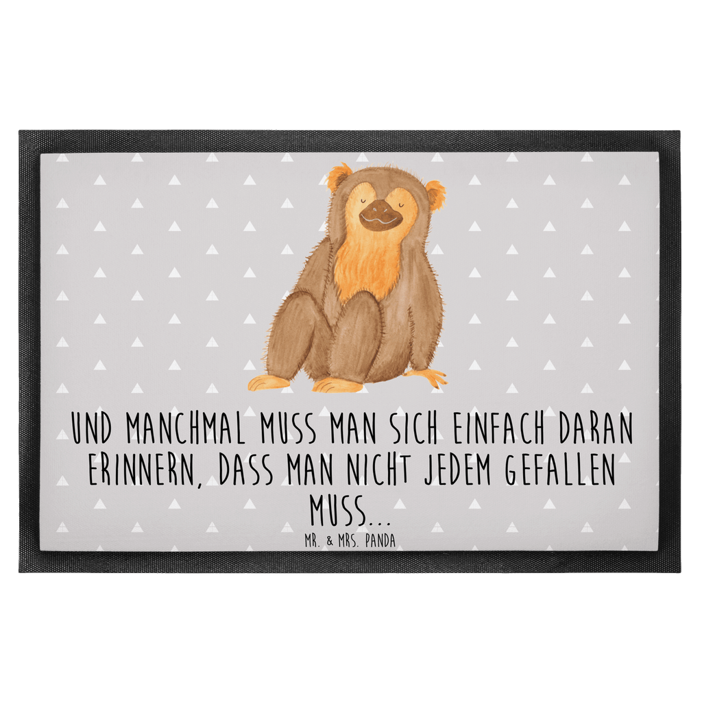 Fußmatte Affe Affe, Äffchen, Affen, Selbstliebe, Respekt, Motivation, Selbstachtung, Liebe, Selbstbewusstsein, Selfcare	 Türvorleger, Schmutzmatte, Fußabtreter, Matte, Schmutzfänger, Fußabstreifer, Schmutzfangmatte, Türmatte, Motivfußmatte,  Haustürmatte, Vorleger  Afrika, Wildtiere