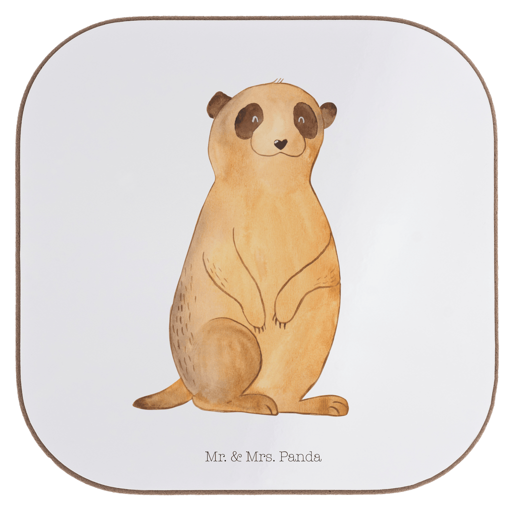 Quadratische Untersetzer Erdmännchen Bierdeckel, Glasuntersetzer, Untersetzer Gläser, Getränkeuntersetzer, Afrika, Wildtiere, Erdmännchen, Reisen, Spruch, Weltreise, Afrikareise, Roadtrip, Traveling