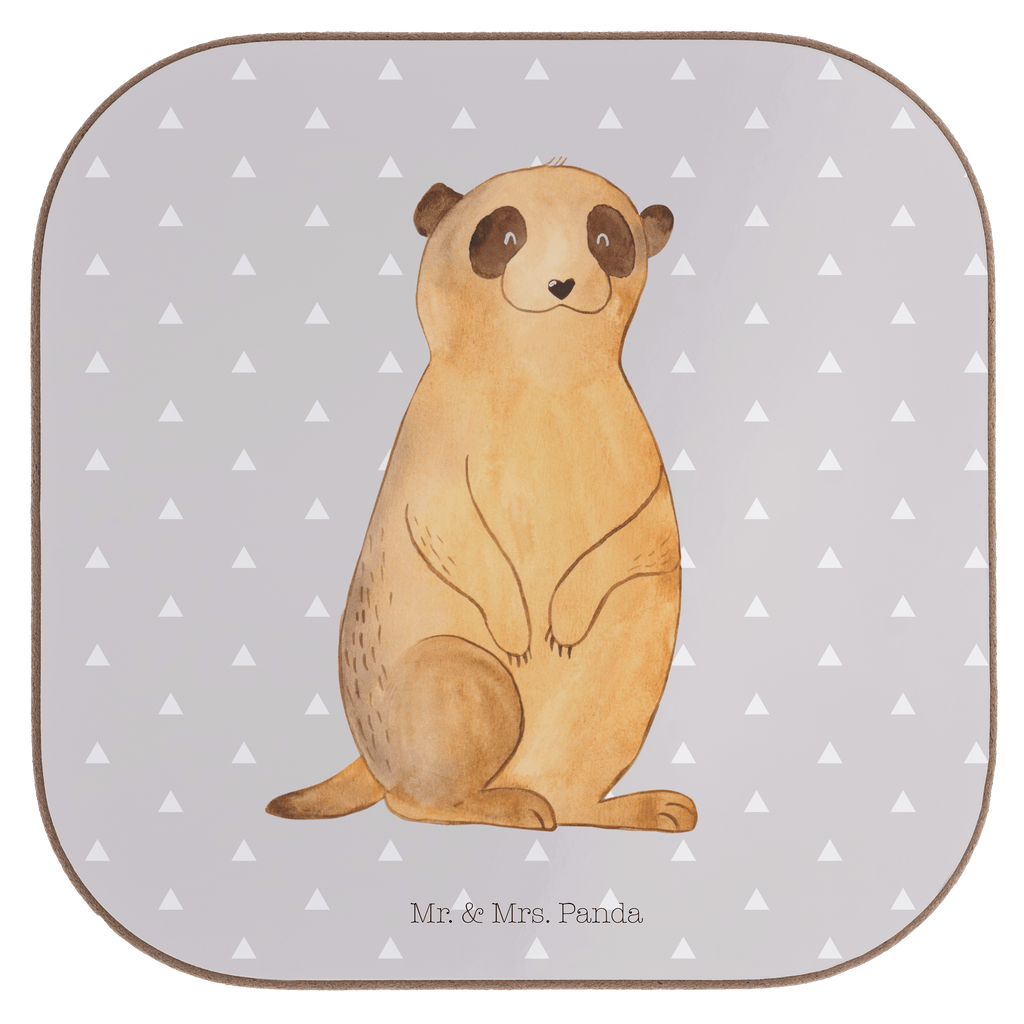 Quadratische Untersetzer Erdmännchen Bierdeckel, Glasuntersetzer, Untersetzer Gläser, Getränkeuntersetzer, Afrika, Wildtiere, Erdmännchen, Reisen, Spruch, Weltreise, Afrikareise, Roadtrip, Traveling