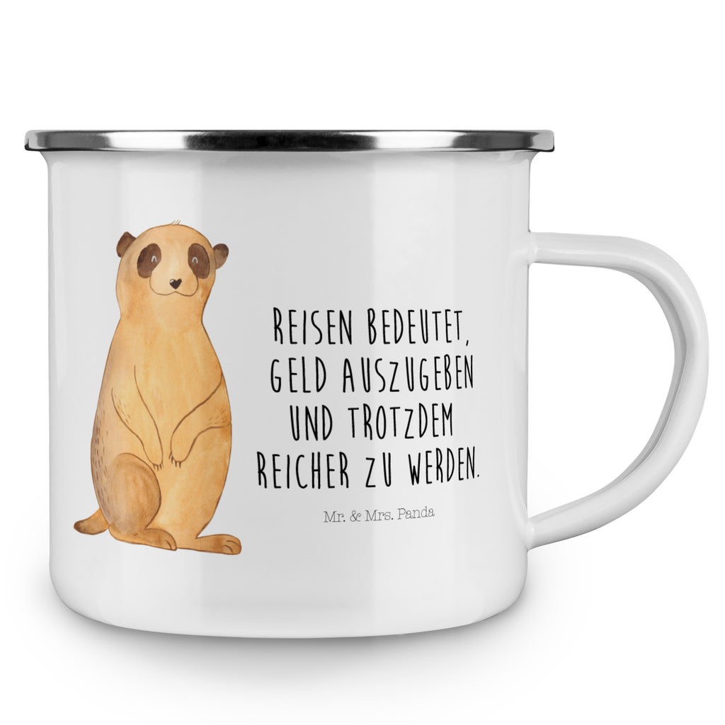 Camping Emaille Tasse Erdmännchen Campingtasse, Trinkbecher, Metalltasse, Outdoor Tasse, Emaille Trinkbecher, Blechtasse Outdoor, Emaille Campingbecher, Edelstahl Trinkbecher, Metalltasse für Camping, Kaffee Blechtasse, Camping Tasse Metall, Afrika, Wildtiere, Erdmännchen, Reisen, Spruch, Weltreise, Afrikareise, Roadtrip, Traveling