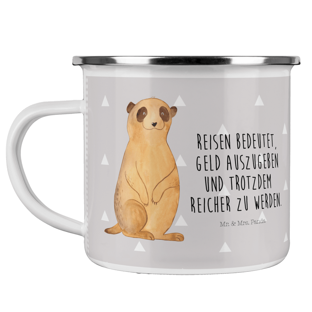 Camping Emaille Tasse Erdmännchen Campingtasse, Trinkbecher, Metalltasse, Outdoor Tasse, Emaille Trinkbecher, Blechtasse Outdoor, Emaille Campingbecher, Edelstahl Trinkbecher, Metalltasse für Camping, Kaffee Blechtasse, Camping Tasse Metall, Afrika, Wildtiere, Erdmännchen, Reisen, Spruch, Weltreise, Afrikareise, Roadtrip, Traveling