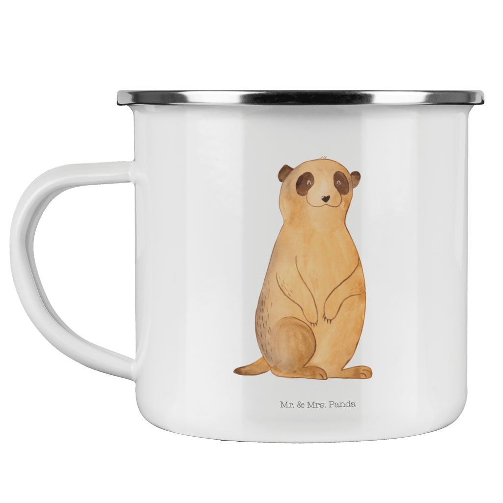 Camping Emaille Tasse Erdmännchen Campingtasse, Trinkbecher, Metalltasse, Outdoor Tasse, Emaille Trinkbecher, Blechtasse Outdoor, Emaille Campingbecher, Edelstahl Trinkbecher, Metalltasse für Camping, Kaffee Blechtasse, Camping Tasse Metall, Afrika, Wildtiere, Erdmännchen, Reisen, Spruch, Weltreise, Afrikareise, Roadtrip, Traveling