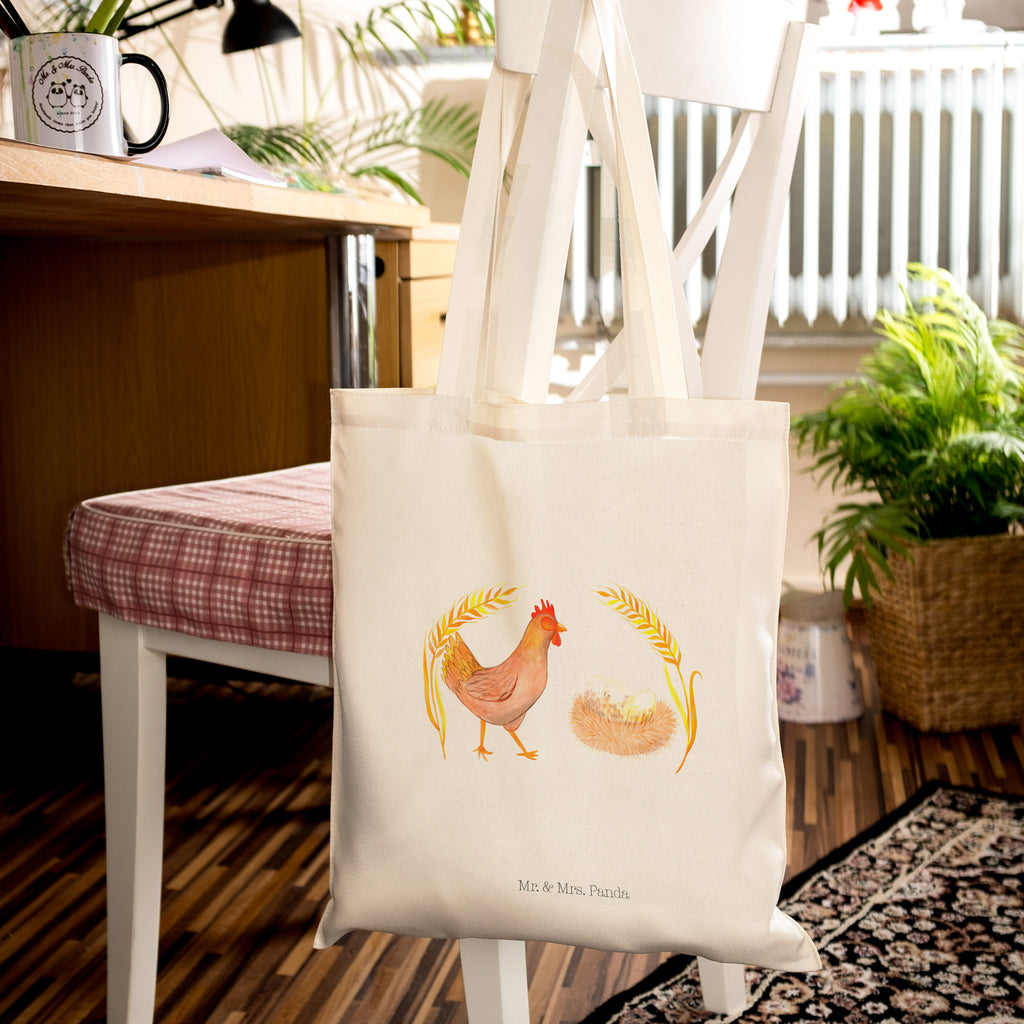 Tragetasche Huhn stolz Beuteltasche, Beutel, Einkaufstasche, Jutebeutel, Stoffbeutel, Bauernhof, Hoftiere, Landwirt, Landwirtin, Hahn, Henne, Hühner, Eier, Hof, Landleben, Motivation, Geburt, Magie, Spruch, Schwangerschaft