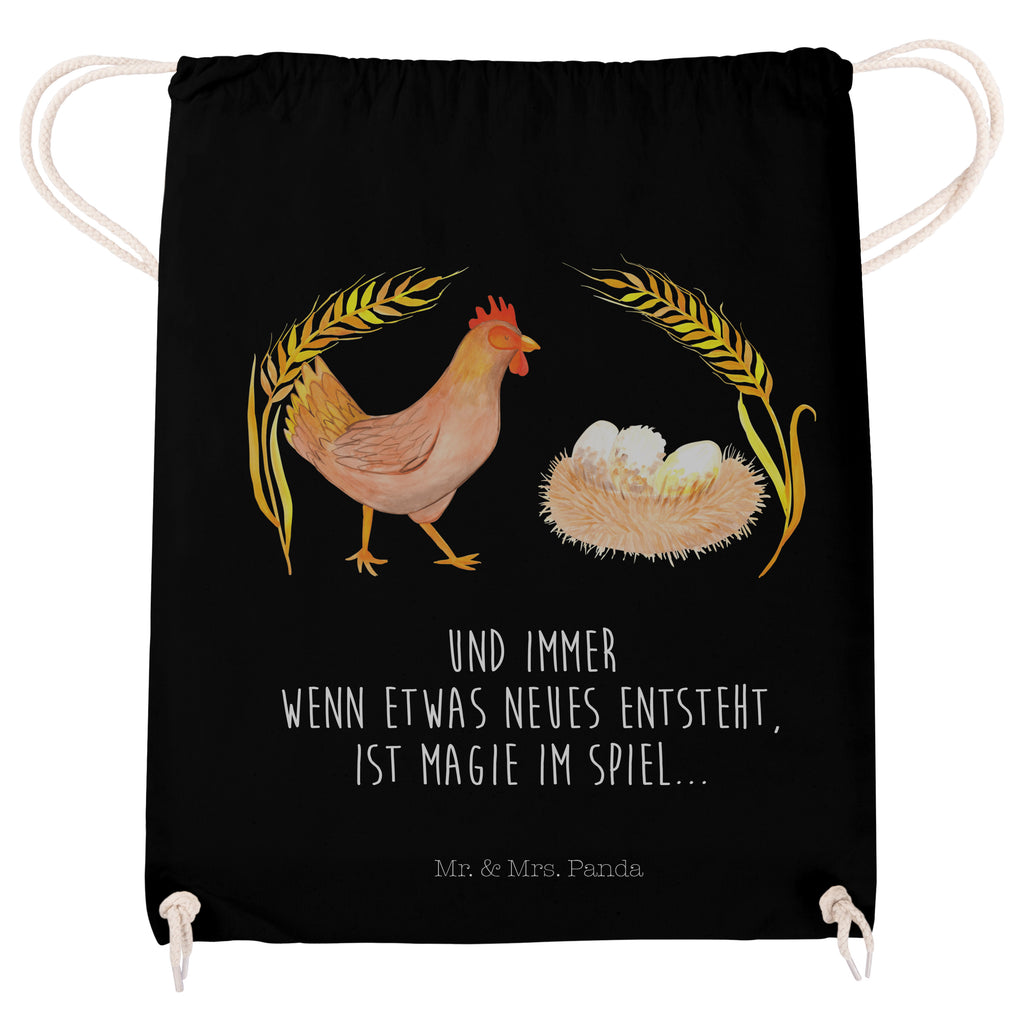 Sportbeutel Huhn stolz Turnbeutel, Beutel, Sporttasche, Tasche, Stoffbeutel, Bauernhof, Hoftiere, Landwirt, Landwirtin, Hahn, Henne, Hühner, Eier, Hof, Landleben, Motivation, Geburt, Magie, Spruch, Schwangerschaft