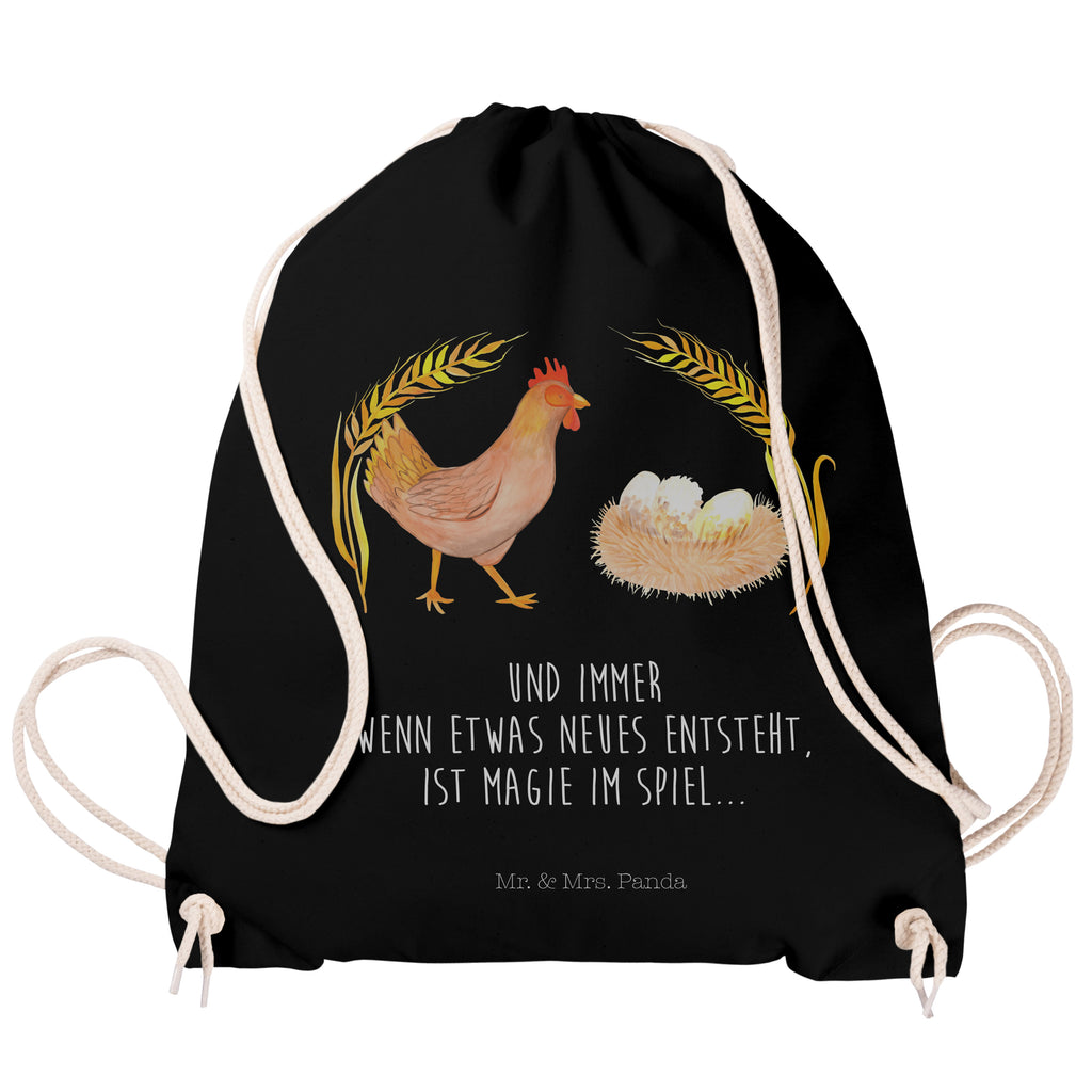 Sportbeutel Huhn stolz Turnbeutel, Beutel, Sporttasche, Tasche, Stoffbeutel, Bauernhof, Hoftiere, Landwirt, Landwirtin, Hahn, Henne, Hühner, Eier, Hof, Landleben, Motivation, Geburt, Magie, Spruch, Schwangerschaft