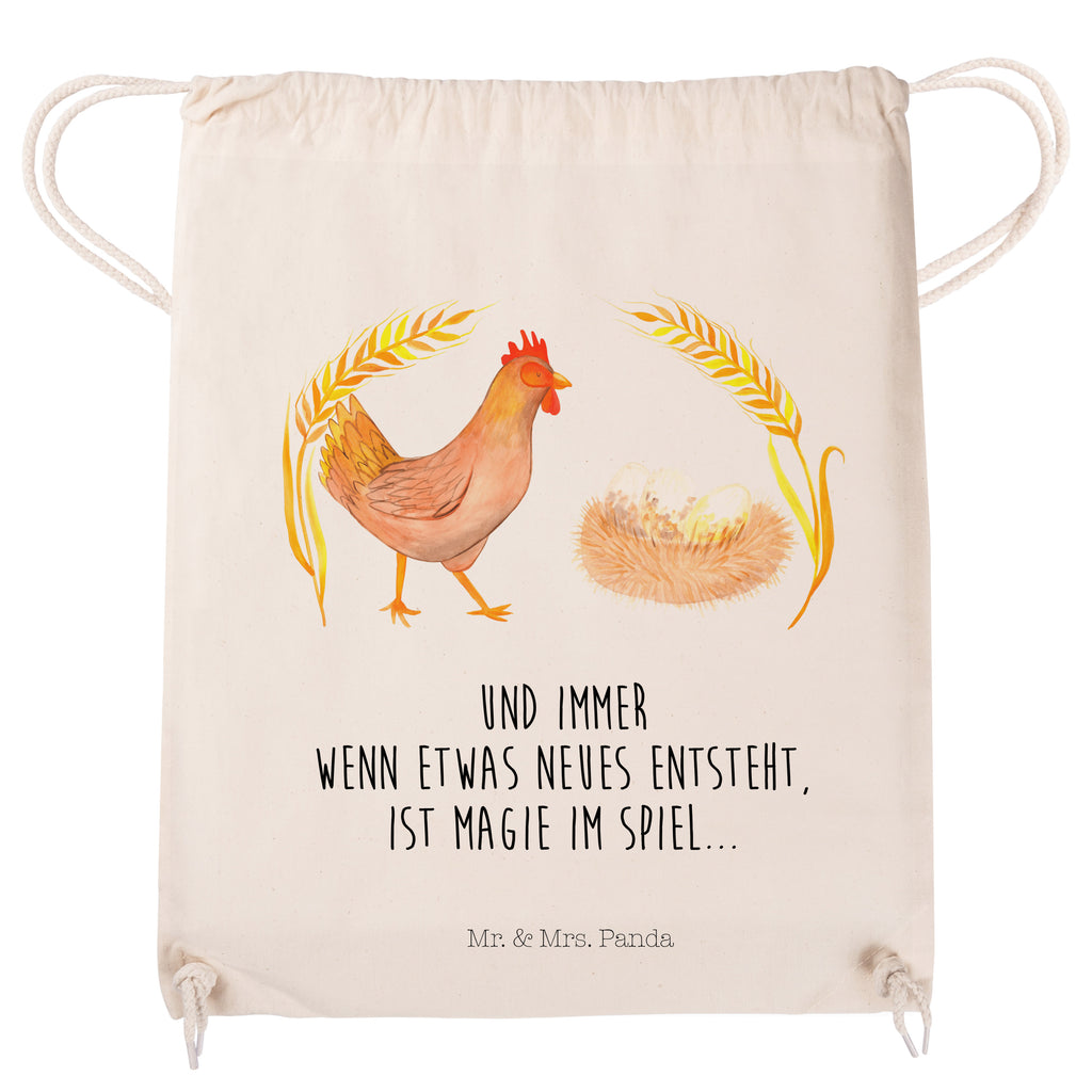 Sportbeutel Huhn stolz Turnbeutel, Beutel, Sporttasche, Tasche, Stoffbeutel, Bauernhof, Hoftiere, Landwirt, Landwirtin, Hahn, Henne, Hühner, Eier, Hof, Landleben, Motivation, Geburt, Magie, Spruch, Schwangerschaft