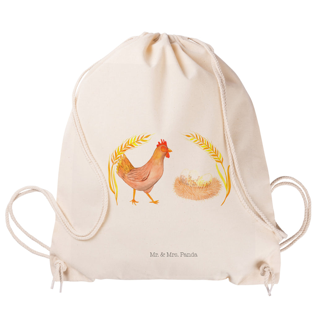 Sportbeutel Huhn stolz Turnbeutel, Beutel, Sporttasche, Tasche, Stoffbeutel, Bauernhof, Hoftiere, Landwirt, Landwirtin, Hahn, Henne, Hühner, Eier, Hof, Landleben, Motivation, Geburt, Magie, Spruch, Schwangerschaft