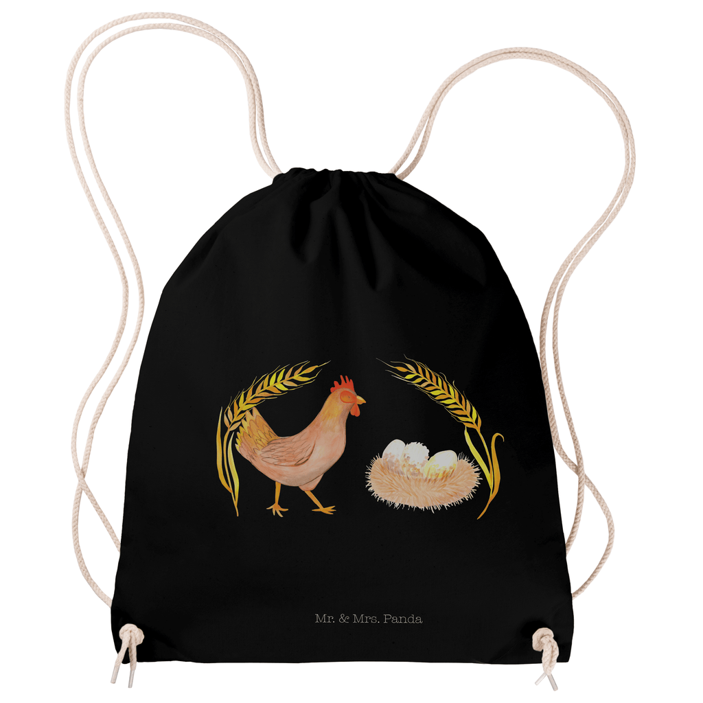 Sportbeutel Huhn stolz Turnbeutel, Beutel, Sporttasche, Tasche, Stoffbeutel, Bauernhof, Hoftiere, Landwirt, Landwirtin, Hahn, Henne, Hühner, Eier, Hof, Landleben, Motivation, Geburt, Magie, Spruch, Schwangerschaft