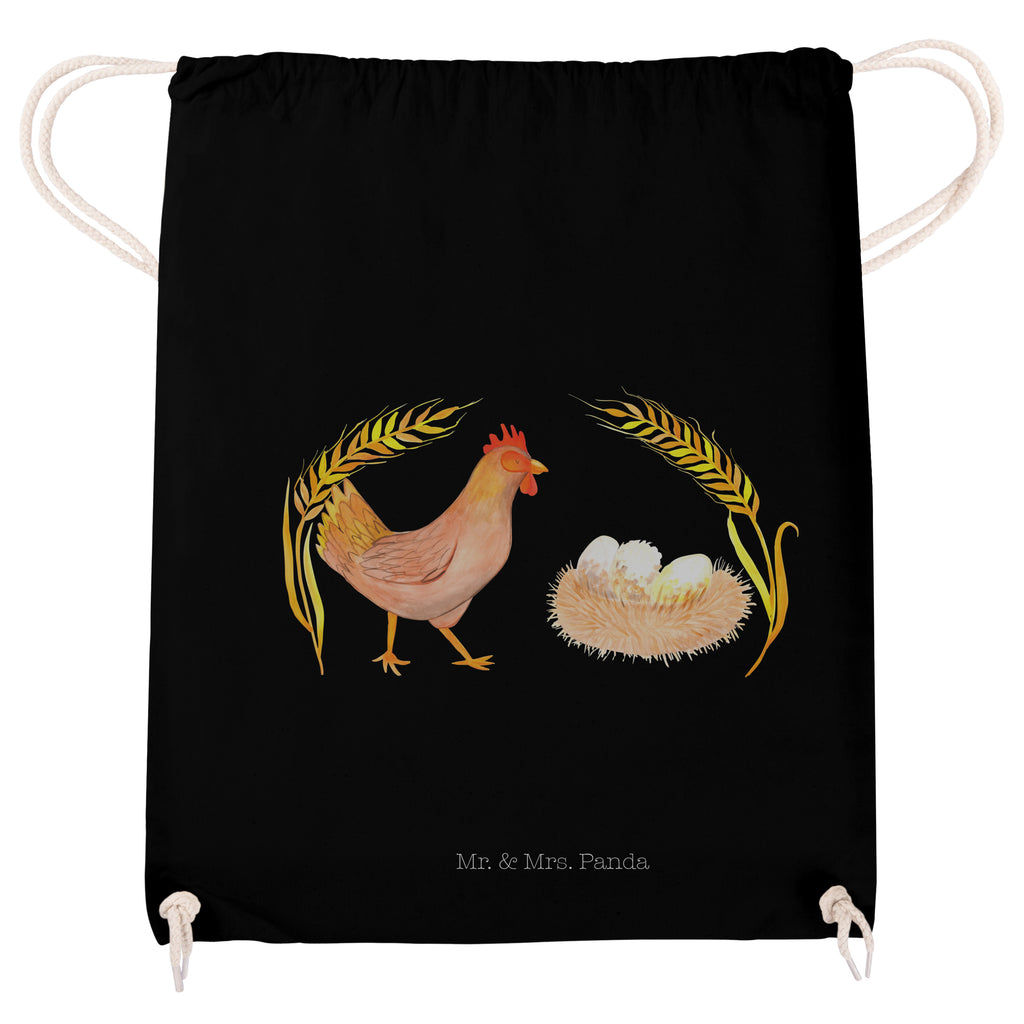 Sportbeutel Huhn stolz Turnbeutel, Beutel, Sporttasche, Tasche, Stoffbeutel, Bauernhof, Hoftiere, Landwirt, Landwirtin, Hahn, Henne, Hühner, Eier, Hof, Landleben, Motivation, Geburt, Magie, Spruch, Schwangerschaft