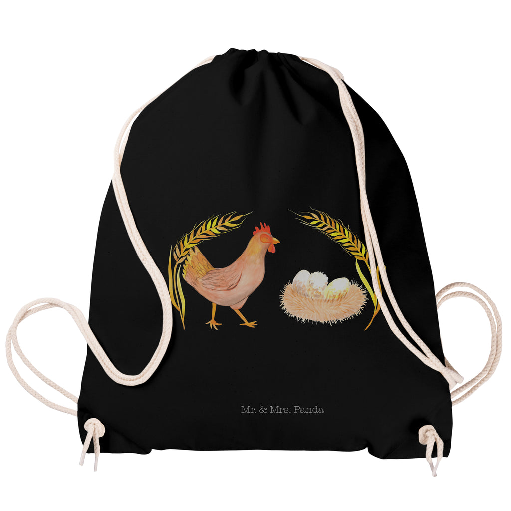 Sportbeutel Huhn stolz Turnbeutel, Beutel, Sporttasche, Tasche, Stoffbeutel, Bauernhof, Hoftiere, Landwirt, Landwirtin, Hahn, Henne, Hühner, Eier, Hof, Landleben, Motivation, Geburt, Magie, Spruch, Schwangerschaft